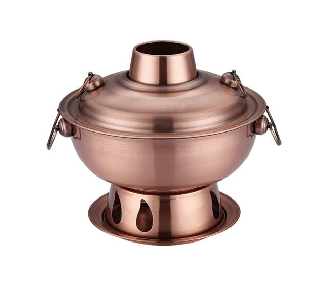 1.8 liters High quality  stainless steel hot pot, Chinese fondue Lamb Chinese Charcoal hotpot outdoor cooker picnic cooker
