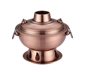 1.8 liters High quality  stainless steel hot pot, Chinese fondue Lamb Chinese Charcoal hotpot outdoor cooker picnic cooker