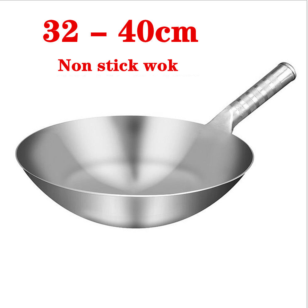 stainless steel 1.8mm thick high quality Chinese Handmade Wok Traditional Non stick rusting Gas wok Cooker pan cooking pot /6