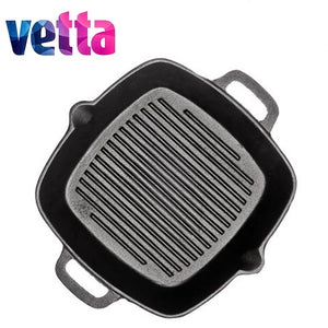 VETTA  GRILL CAST IRON Skillet Non-stick frying pan grill cast iron discount induction cooker oven 808-004
