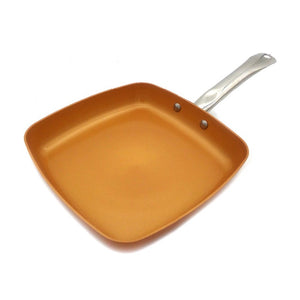 8/10/12 Inch non-stick Skillet Copper Frying Pan With Ceramic Coating Induction Cooking Frying Pan oven Dishwasher Safe Saucepan