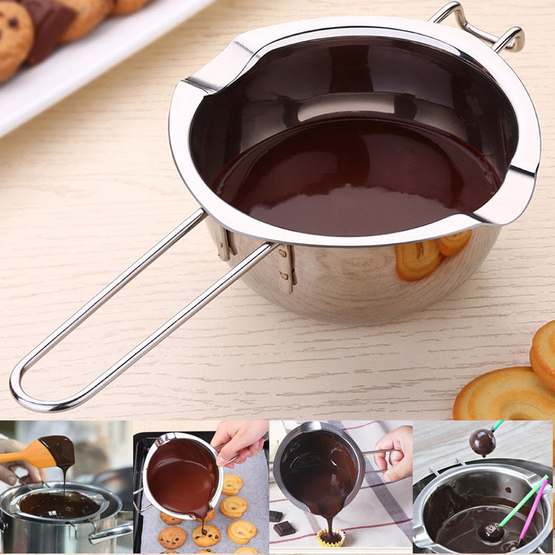 Stainless Steel Chocolate Cheese Melting Pot Pan Bowl DIY Accessories Tool SDF-SHIP