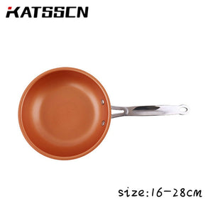 16-28cm Non-stick Copper Frying Pan with Ceramic Coating and Induction cooking,Oven & Dishwasher safe in Katsscn 218