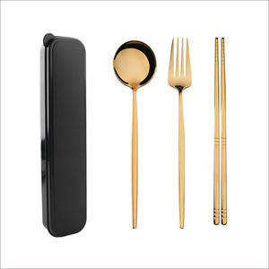 TUUTH Dinner Set Cutlery Stainless Steel Tableware Knife Fork Spoon Dinnerware Set with Box Western Dinner Tools