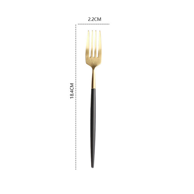 304 Stainless Steel 1pc Cutlery Set Dinnerware Black Gold Kitchen Silverware Steak Knife Tableware Spoon Fork Chopstick Dropship