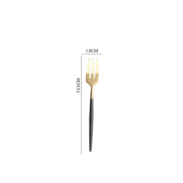 304 Stainless Steel 1pc Cutlery Set Dinnerware Black Gold Kitchen Silverware Steak Knife Tableware Spoon Fork Chopstick Dropship