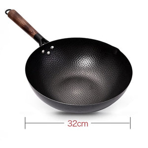 High Quality Iron Wok Traditional Handmade Iron Wok Non-stick Pan Non-coating Gas Cooker Cookware