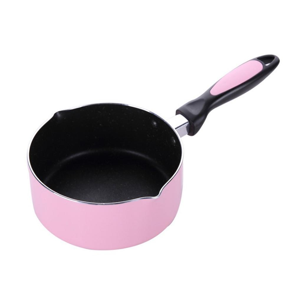 3 Color Mini Milk Not-sticky Heating Pot Metal Carbon Steel Flat-bottomed Portable Egg Soup Noodles Kitchen Cooking Tools